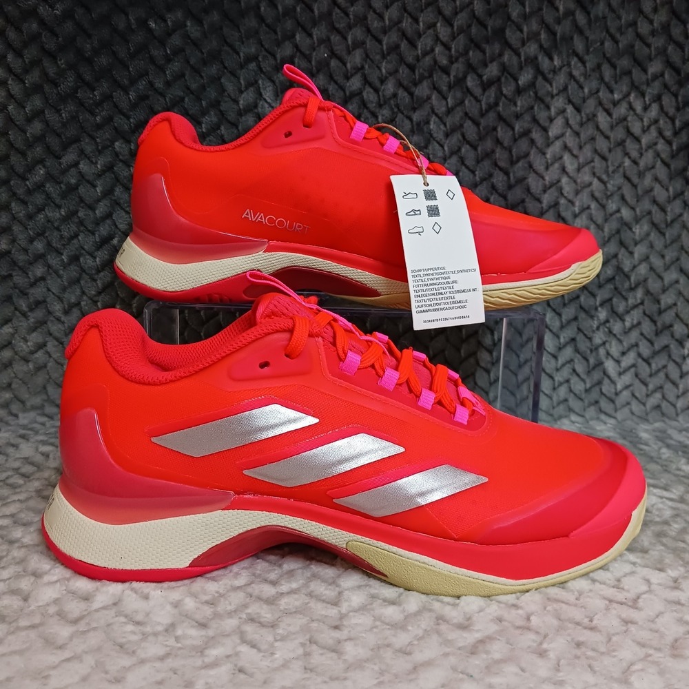 Adidas Avacourt 2 Lucid Red Warm Vanilla Women's Tennis Sneakers Shoes Size 6.5